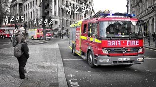 London Fire Brigade  Soho FULL HOUSE Response  A241 A242 A245 [upl. by Orsino]