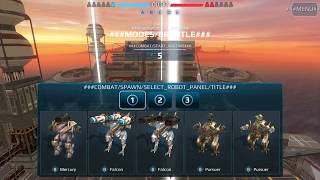 War Robots Testserver 37 Testing Carrier Map  Falcon  Pursuer  Mercury [upl. by Atinod337]