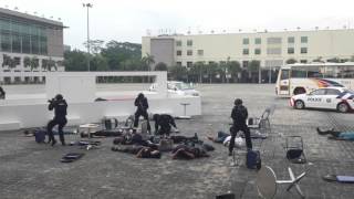 Officers demonstrate response to an armed terrorist attack 2016 [upl. by Ransome]