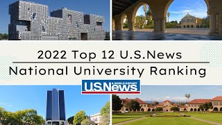 【2022 】Top 12 US News National University Ranking｜US News Best National University Rankings [upl. by Trace]