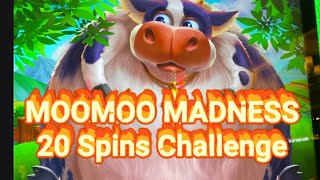 20 SPINS CHALLENGE ON MOOMOO COW gambling casinoslots lowrolling [upl. by Ahsieker]