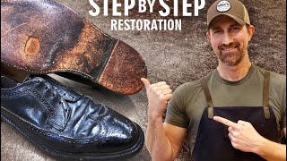 Vintage Shoe Restoration  ASMR  Florsheim Imperials [upl. by Laurence]