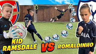 ROMAN VS ARSENALS WONDERKID KEEPER  EPIC SHOOTING BATTLE [upl. by Cherise658]