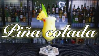 🍹RECETA PIÑA COLADA🍍 COCKTAIL  TUTORIAL BARTENDER [upl. by Aniuqahs]