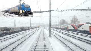 ★ 4K 🇨🇭 StTriphon  Bussigny Cab ride Switzerland 122021 Führerstandsmitfahrt am Genfersee [upl. by Eirrot4]