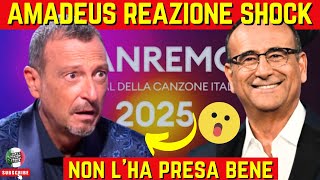 AMADEUS SHOCK ECCO COME HA REAGITO SAPENDO CHE SANREMO PASSA A CARLO CONTI FAN SCONVOLTI [upl. by Sartin640]