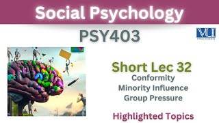 PSY403 Short Lecture 32ConformityMinority InfluenceGroup PressurePsy403 short lec 32Final Term [upl. by Luhar]