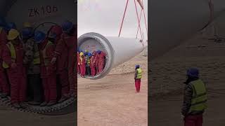 Wind turbine blade balance lifting process [upl. by Richlad]