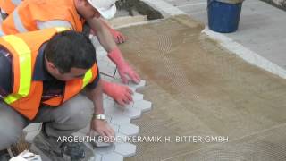 Argelith Bodenkeramik  Hexalith tile installation EN [upl. by Elak590]