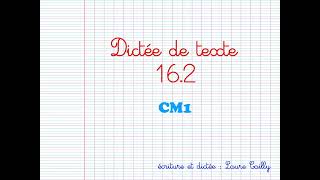 CM1  dictee n°162 [upl. by Liakim]