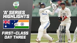 Australia A v India A  Firstclass match two  Day 3 [upl. by Yeo592]