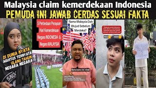 pemuda Malaysia cerdas ulas perbedaan perayaan kemerdekaan Malaysia vs Indonesia ‼️ [upl. by Anne-Corinne]