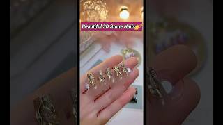 3D stone fake nails💅💖  artificial nails  how to apply fake nails trandingshorts [upl. by Krid]