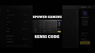 2024 SPOWER GAMING SENSITIVITY CODE SPOWER GAMING SENSITIVITY SETTINGS spower CONTROL ZONE [upl. by Melleta]