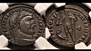 A Coin of Constantine the Great  Roman Empire AD 307337 Bl Reduced Nummus  Heraclea [upl. by Anitteb]