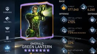 Fully Ascended Emerald Green Lantern Arena Gameplay Injustice 2 Mobile [upl. by Amalia]