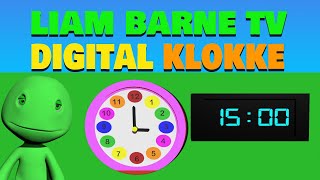 Liam Barne TV  Lære digital klokke  Lær klokka for barn [upl. by Eirrac]