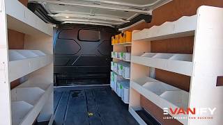 Ford Transit Custom Festool Van Racking  Shelving ideas for Transit drivers [upl. by Lindell166]