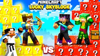 LUCKYBLOCK SKYBLOCK Noob vs Pro 😂 Gone Wrong [upl. by Damara]