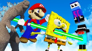 We Disintegrate Mario SpongeBob Godzilla and More in Teardown Multiplayer [upl. by Berlyn467]