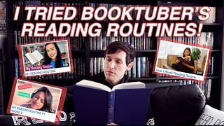 I TRIED BOOKTUBERS READING ROUTINES [upl. by Latrina755]