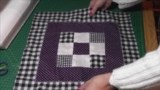 Patchwork  Kissenhülle mit Reißverschluss nähen Kissen selbst gestalten Poszewka na poduszke DIY [upl. by Marlena]