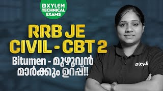 RRB JE CIVIL  Bitumen  മുഴുവൻ മാർക്കും ഉറപ്പ്  Xylem Technical Exams [upl. by Gaiser]