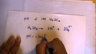 Calculating the pH value of 1 M H2SO4 [upl. by Voe]