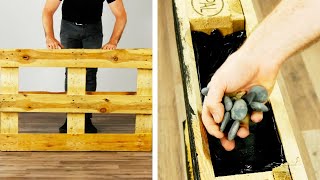 7 idee di artigianato con il legno  Mobili in pallet  Europallet  Giardino verticale [upl. by Durnan]