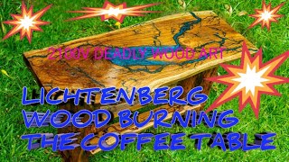 COFFEE TABLE ☕ lichtenbergwoodburning germany woodworking deadly  woodart [upl. by Susie]