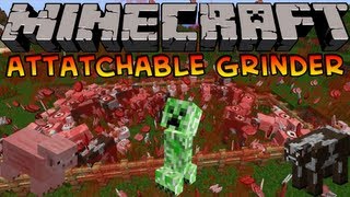 Minecraft Mods  ATTACHABLE GRINDER MOD UNLIMITED MEAT 151 [upl. by Fried]