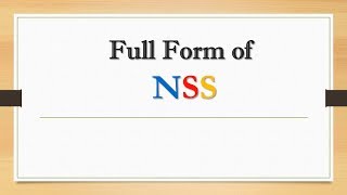 Full Form of NSS  Did You Know [upl. by Elmer]