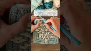 Mosaic crochet proof that I can follow instructions well at least until I lose count 🧶😂 [upl. by Ahcire]