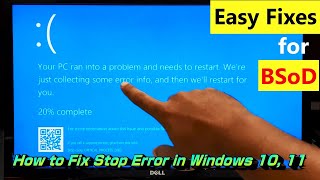 How to Fix Stop Error in Windows 10 11Easy Fixes for Blue Screen [upl. by Sewellyn]