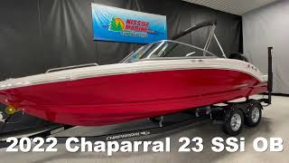 2022 Chaparral 23 SSi OB Fire Red with Mercury Outboard  Virtual Tour [upl. by Llemart]