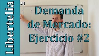 Ejercicio Demanda de mercado con demandantes diferentes  Microeconomía  Liberteliaorg [upl. by Terena]