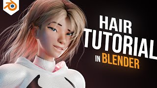 Blender Hair Tutorial  Make Hair In Blender 3d [upl. by Wesle]