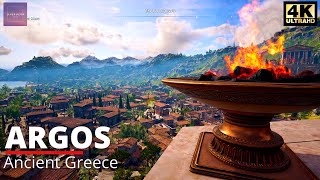 Walking in the Ancient Greek City of Argos  Assassins Creed Odyssey  4K Ultra Max Graphics [upl. by Valerio]