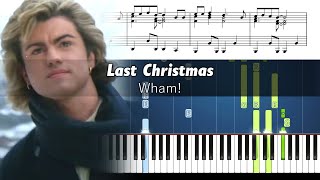 Wham  Last Christmas  Piano Tutorial with Sheet Music [upl. by Conrade985]