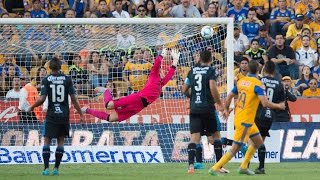 Golazo de Jesús Dueñas  Tigres vs Querétaro 5  1  Jornada 7 Apertura 2015 290815 HD [upl. by Snodgrass]