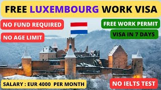 How to get Jobs in Luxembourg  How to Get Luxembourg Work Visa  Jobs in Luxembourg 2024 [upl. by Tiebout649]