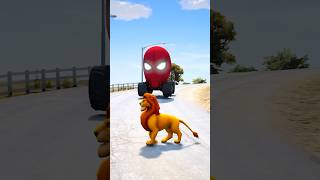 SPIDERMAN SAVED ELEPHANT FROM HIS SPIDEYCAR shortsfeed gta gta5 [upl. by Onirotciv]