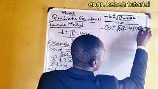 HOW TO USE FORMULA METHOD TO SOLVE THE QUADRATIC EQUATIONS MATHS 2 [upl. by Weinstein]