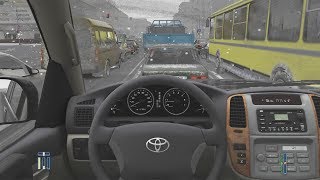 City Car Driving  Toyota Land Cruiser 100  Snow Driving [upl. by Schick]