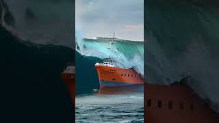 What Will Happen to the Ship Covered by a Huge Wave tidalwave dangerouswaves ocean [upl. by Ilysa]