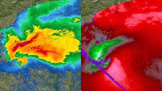 2024 TDWR Valley View Texas Tornado Radar Loop [upl. by Holli]