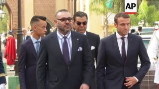 Macron and King Mohammed VI hold talks in Rabat [upl. by Scammon64]