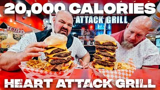 20000 CALORIE OCTUPLE BYPASS BURGER  HEART ATTACK GRILL [upl. by Anneh]