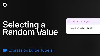 Selecting a Random Value from a Range with an Expression Editor Function [upl. by Akemet865]