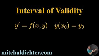 Interval of Validity Nonlinear First Order ODE [upl. by Caryn]